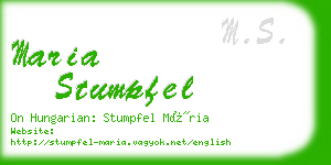 maria stumpfel business card